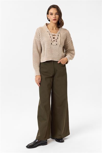 Kuş Gözlü Bağcıklı Kazak