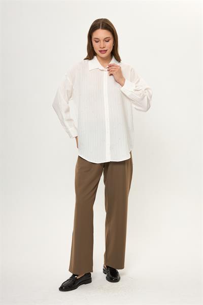 Çizgili Pullu Gömlek