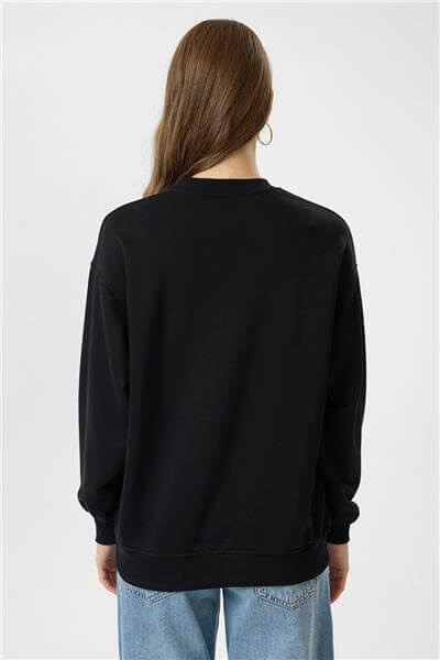İki Yaprak Nakışlı Sweatshirt