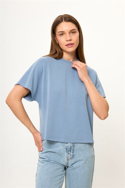 Düşük Omuz Modal Tişört