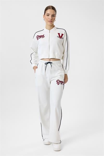 Baskılı Fermuarlı Sweatshirt