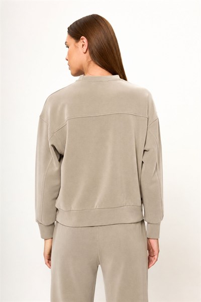 Bisiklet Yaka Modal Sweatshirt