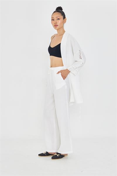 Lastikli Müslin Pantolon