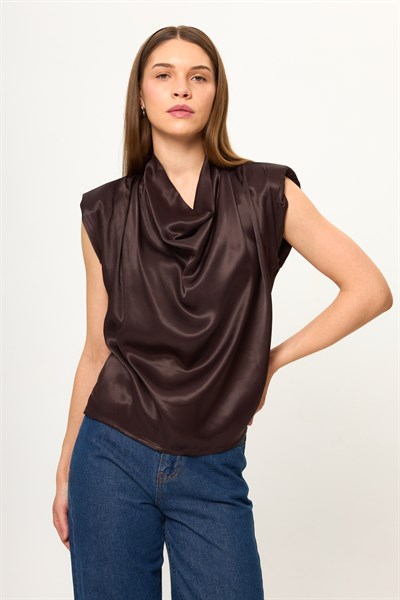 Drape Düşük Kol Bluz