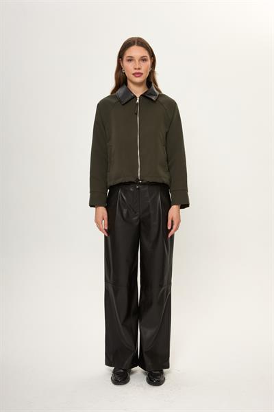 Dizden Dikişli Deri Pantolon