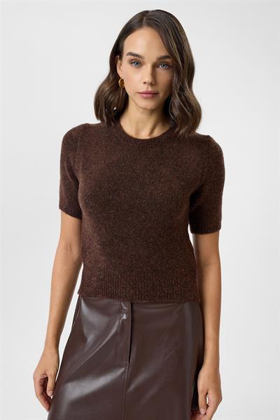 Kısa Kollu Crop Triko