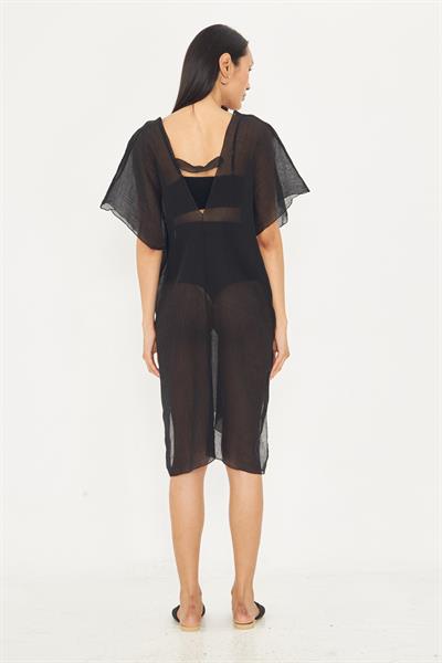 Sıfır Kol Kırışık Kimono