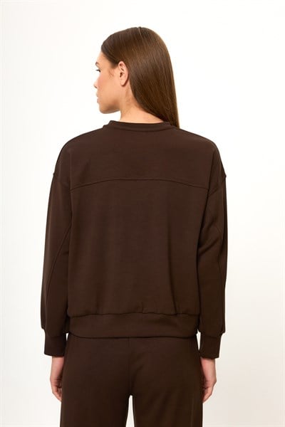Bisiklet Yaka Modal Sweatshirt