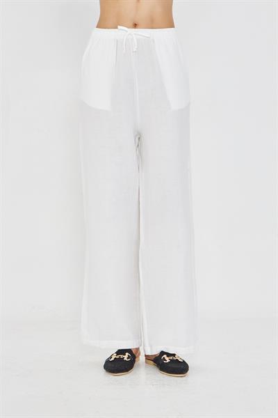 Lastikli Müslin Pantolon