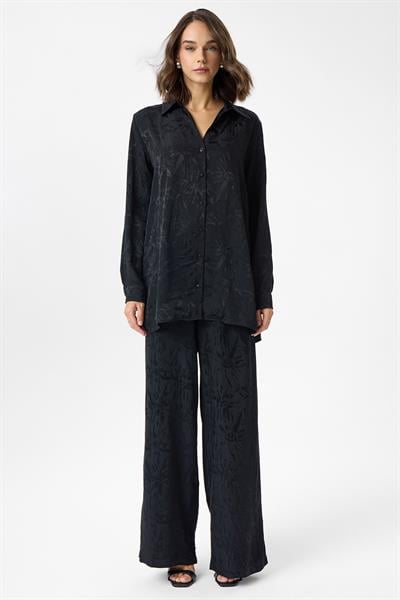 Desenli Saten Gömlek