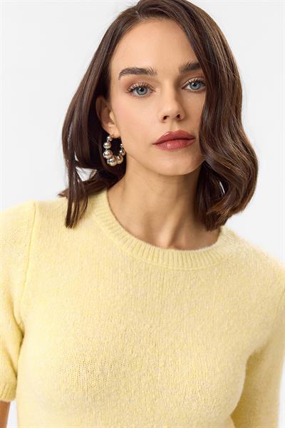 Kısa Kollu Crop Triko