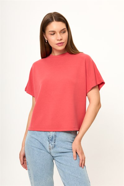 Düşük Omuz Modal Tişört