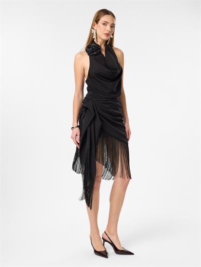 Degaje Yaka Gül Detaylı Bluz