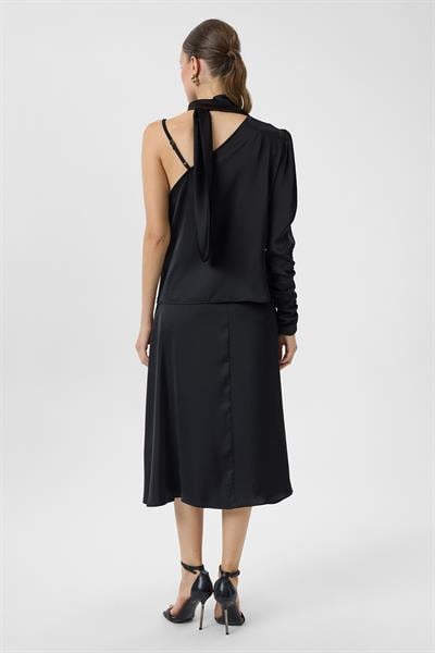 Tek Omuzlu Saten Bluz