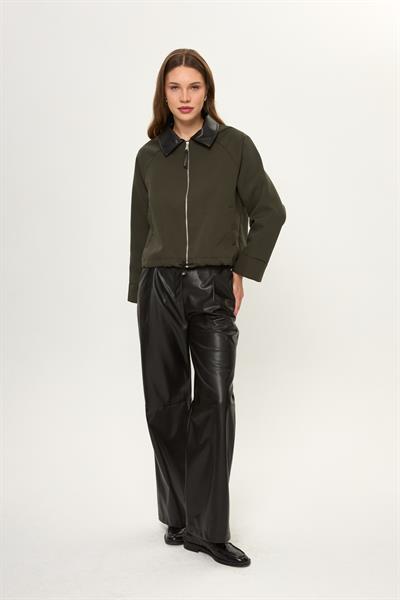 Dizden Dikişli Deri Pantolon