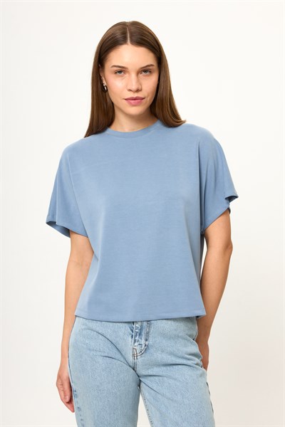 Düşük Omuz Modal Tişört