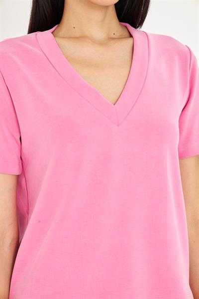 V Yaka Oversize Modal T-Shirt