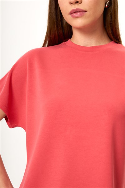 Düşük Omuz Modal Tişört