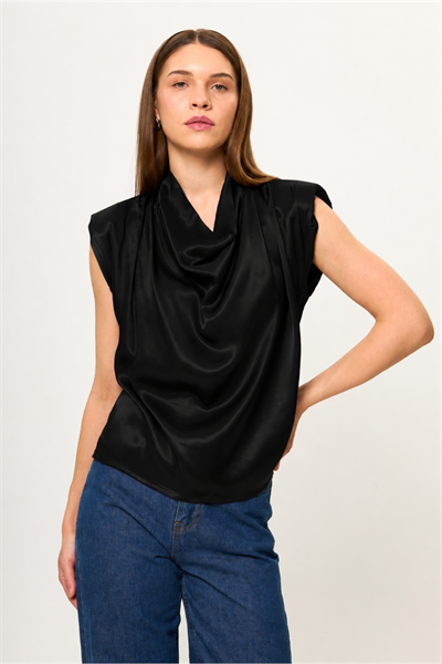 Drape Düşük Kol Bluz