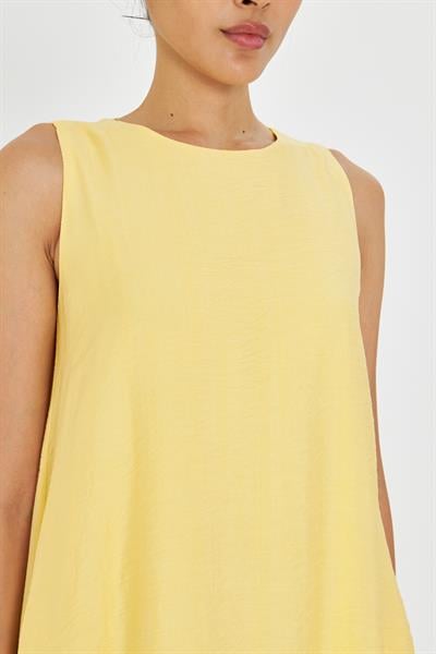 Sıfır Kol Balon Etekli Elbise