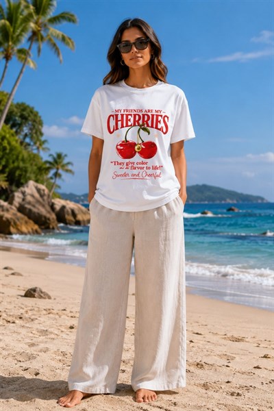 Cherries Baskılı Tişört