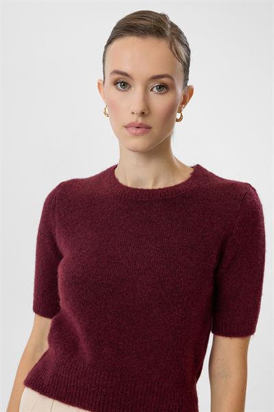 Kısa Kollu Crop Triko