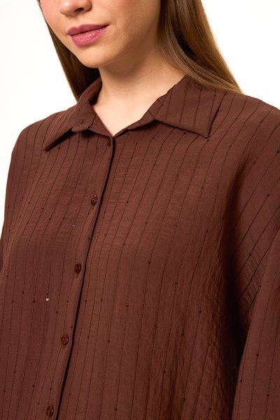 Çizgili Pullu Gömlek