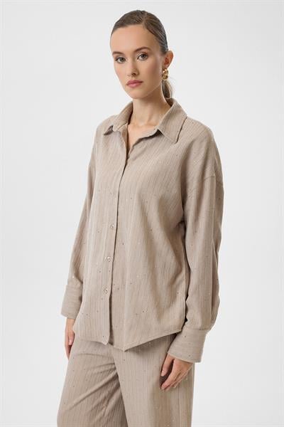 Çizgili Pullu Gömlek