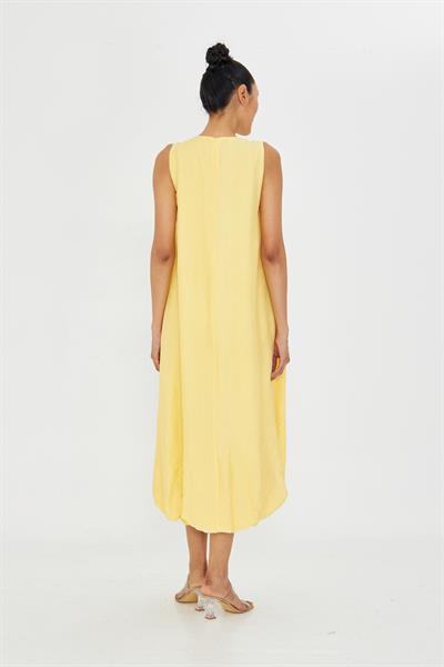 Sıfır Kol Balon Etekli Elbise