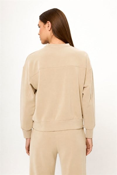 Bisiklet Yaka Modal Sweatshirt