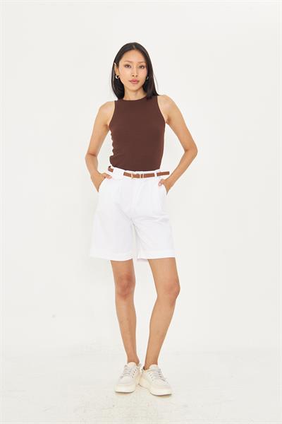 Kemerli Bermuda Şort