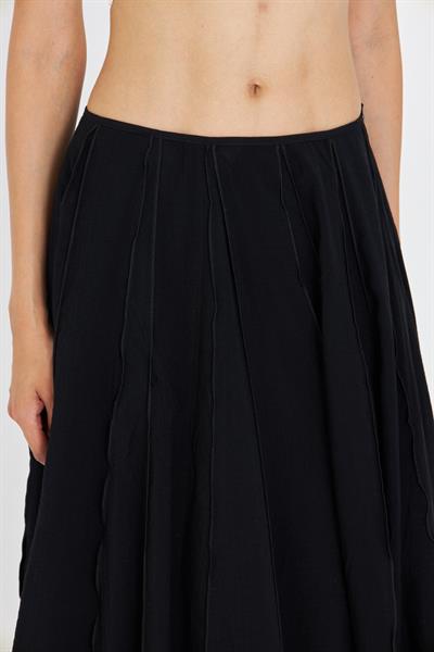 Parçalı İnce Midi Etek