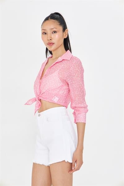 Puantiye Desenli Gömlek