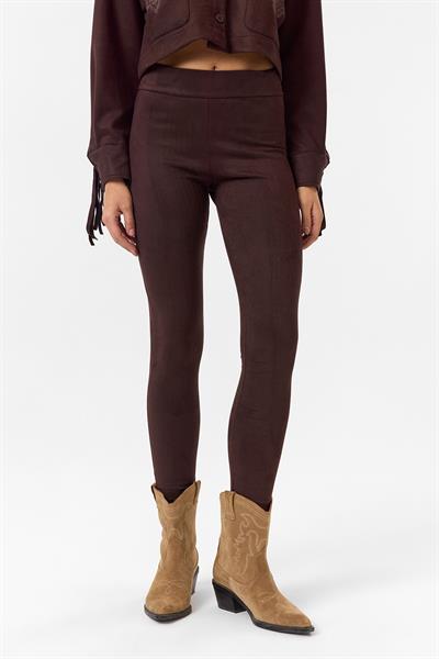 Düz Kesim Süet Tayt