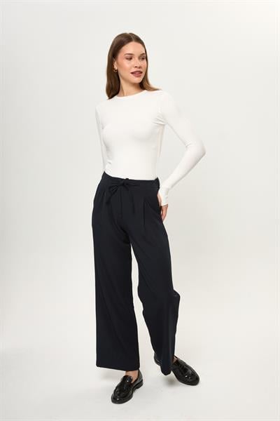 Bağlamalı Bol Paça Pantolon