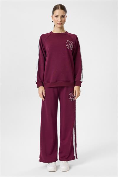 Brode Şeritli Sweatshirt