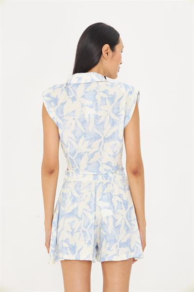 Bağlamalı Desenli Viskon Gömlek