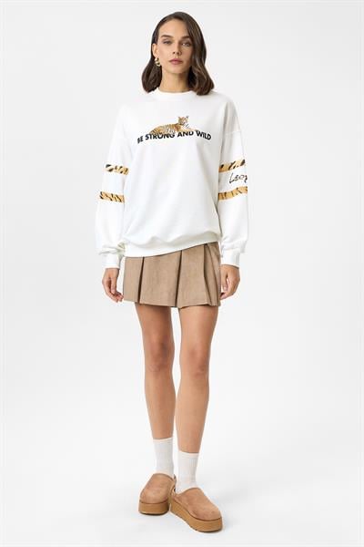 Kaplan Baskılı Sweatshirt