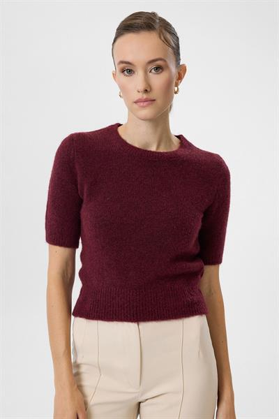 Kısa Kollu Crop Triko