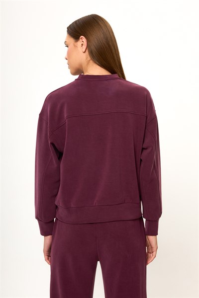 Bisiklet Yaka Modal Sweatshirt