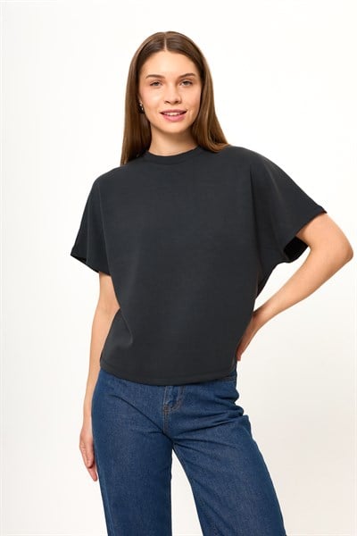 Düşük Omuz Modal Tişört