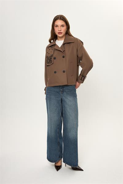 Nakışlıi Kısa Trençkot