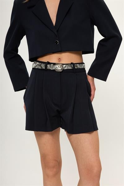 Pileli Poliviskon Şort