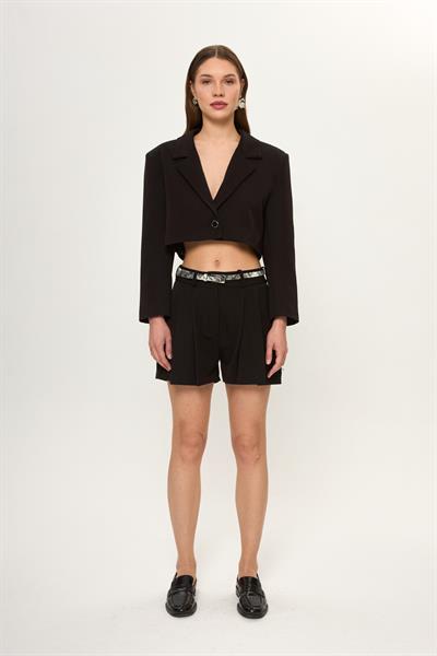 Pileli Poliviskon Şort