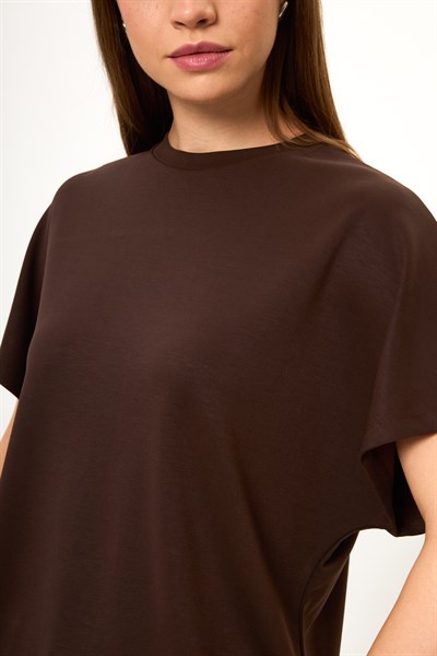 Düşük Omuz Modal Tişört