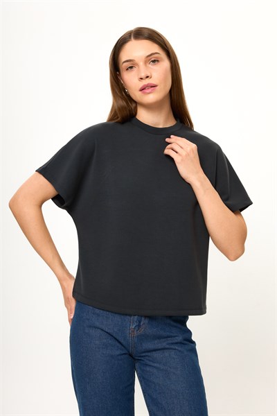 Düşük Omuz Modal Tişört