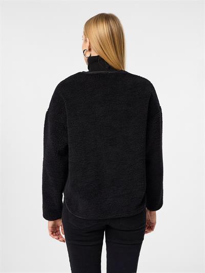 Polarlı Düğmeli Peluş Ceket