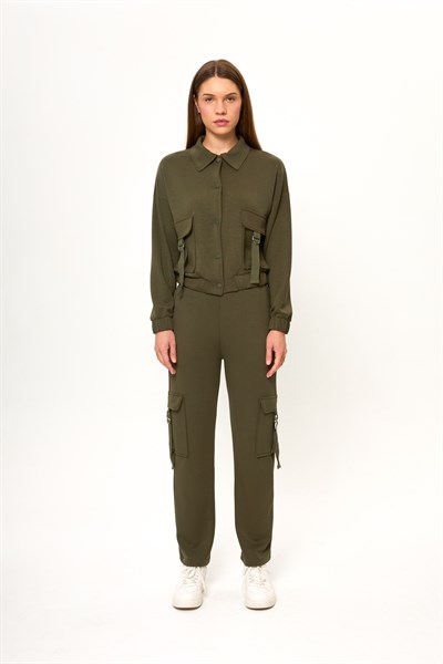 Cepli Çıtçıtlı Modal Ceket