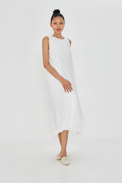 Sıfır Kol Balon Etekli Elbise