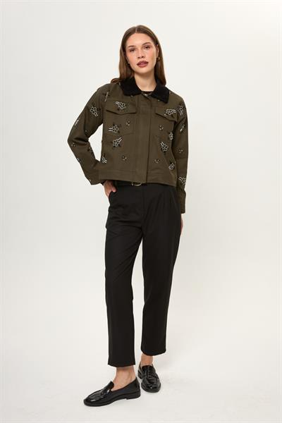 Nakış İşlemeli Gabardin Ceket